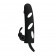 Чёрная насадка с клиторальным вибростимулятором и закрытой головкой - 14 см. - Baile - в Электростали купить с доставкой Чёрная насадка с клиторальным вибростимулятором и закрытой головкой - 14 см. - Baile - в Электростали купить с доставкой
